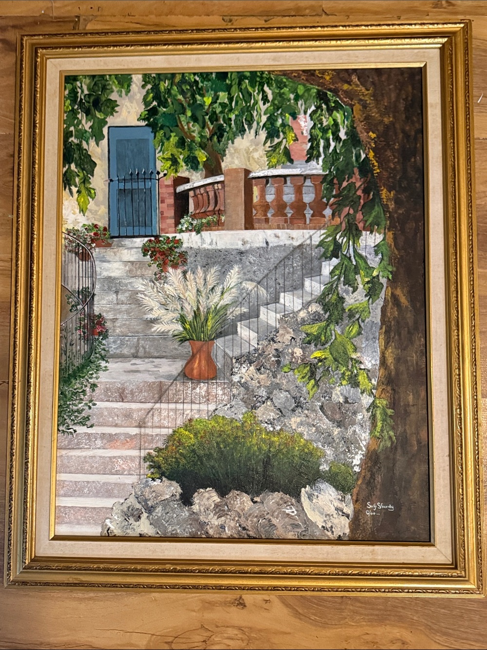 “Suzy Sturdy”Staircase Canvas Art